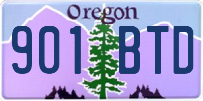 OR license plate 901BTD