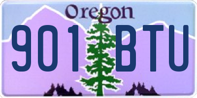 OR license plate 901BTU