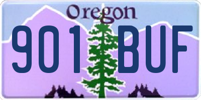 OR license plate 901BUF