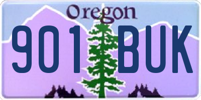 OR license plate 901BUK