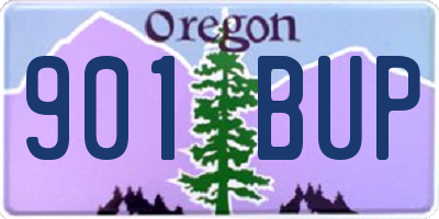 OR license plate 901BUP