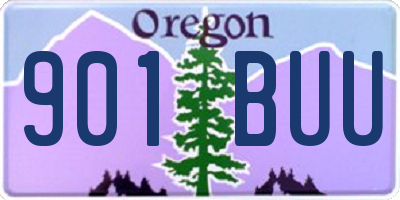 OR license plate 901BUU