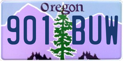 OR license plate 901BUW
