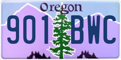 OR license plate 901BWC
