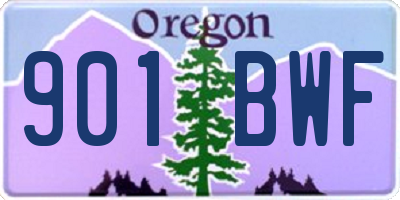 OR license plate 901BWF