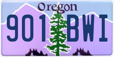 OR license plate 901BWI
