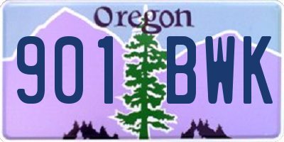 OR license plate 901BWK