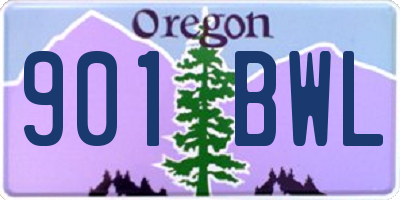 OR license plate 901BWL