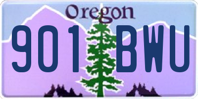OR license plate 901BWU