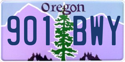OR license plate 901BWY