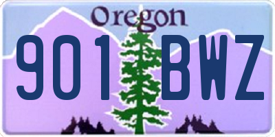 OR license plate 901BWZ
