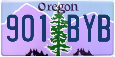 OR license plate 901BYB