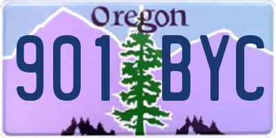 OR license plate 901BYC