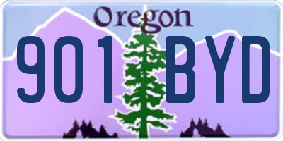 OR license plate 901BYD