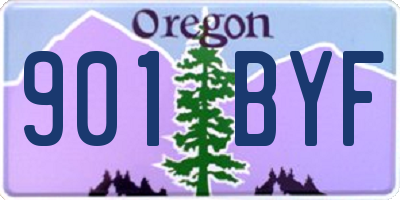 OR license plate 901BYF
