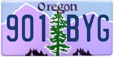 OR license plate 901BYG