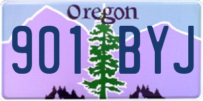 OR license plate 901BYJ