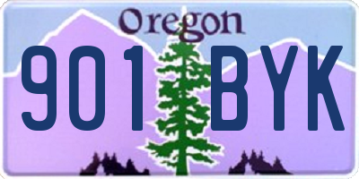OR license plate 901BYK
