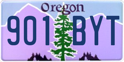 OR license plate 901BYT
