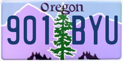 OR license plate 901BYU