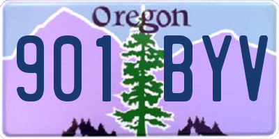 OR license plate 901BYV