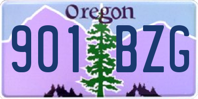 OR license plate 901BZG