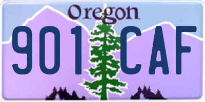 OR license plate 901CAF