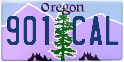 OR license plate 901CAL