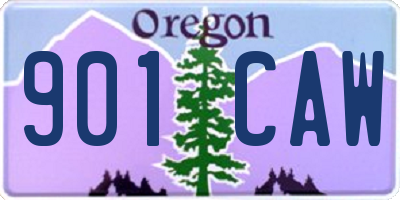 OR license plate 901CAW