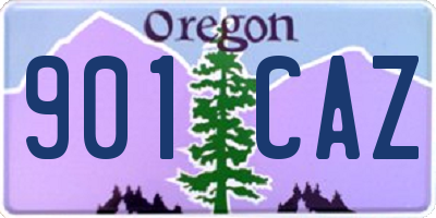 OR license plate 901CAZ