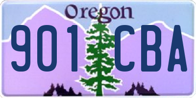 OR license plate 901CBA