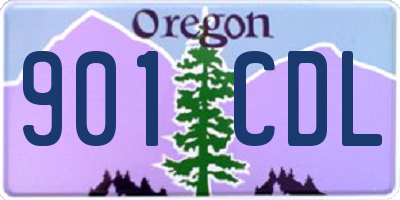 OR license plate 901CDL