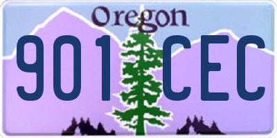 OR license plate 901CEC