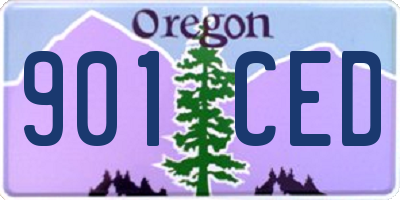 OR license plate 901CED