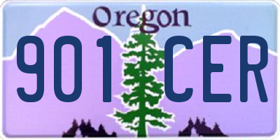 OR license plate 901CER