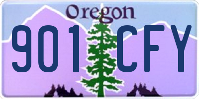 OR license plate 901CFY