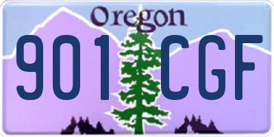 OR license plate 901CGF
