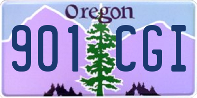 OR license plate 901CGI