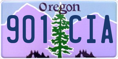 OR license plate 901CIA