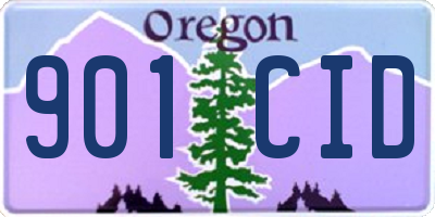 OR license plate 901CID