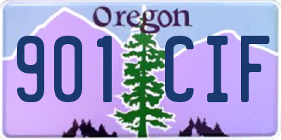 OR license plate 901CIF
