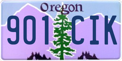 OR license plate 901CIK