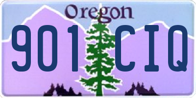 OR license plate 901CIQ