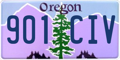 OR license plate 901CIV