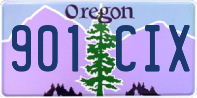 OR license plate 901CIX