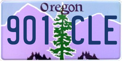 OR license plate 901CLE