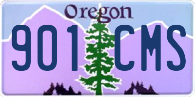 OR license plate 901CMS