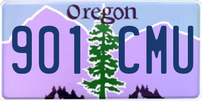 OR license plate 901CMU