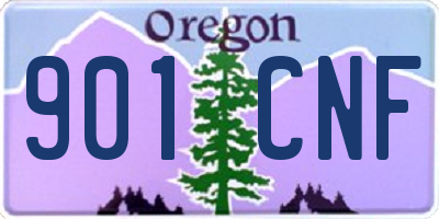 OR license plate 901CNF