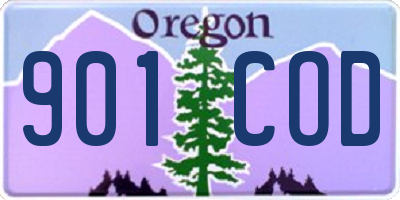 OR license plate 901COD